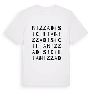 Nizza di Sicilia ordlek t-shirt – ekologisk bomull t-shirt från Pinshirt