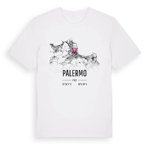 Palermo karta t-shirt – ekologisk bomull t-shirt från Pinshirt