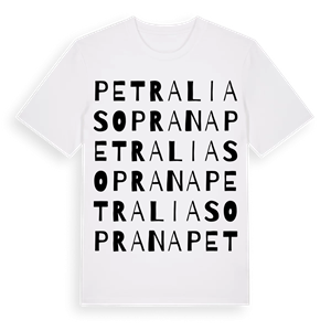 Petralia Soprana ordlek t-shirt – ekologisk bomull t-shirt från Pinshirt