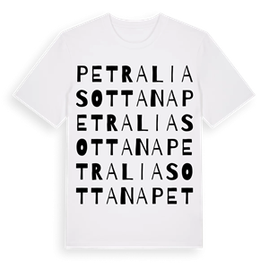 Petralia Sottana ordlek t-shirt – ekologisk bomull t-shirt från Pinshirt