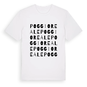Poggioreale ordlek t-shirt – ekologisk bomull t-shirt från Pinshirt