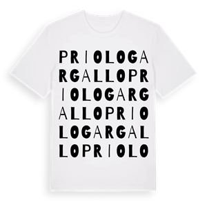 Priolo Gargallo ordlek t-shirt – ekologisk bomull t-shirt från Pinshirt