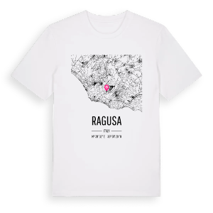 Ragusa karta t-shirt – ekologisk bomull t-shirt från Pinshirt