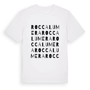Roccalumera ordlek t-shirt – ekologisk bomull t-shirt från Pinshirt