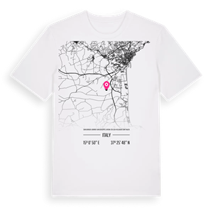 San Giorgio-Librino-San Giuseppe la Rena-Zia Lisa-Villaggio Sant'Agata karta t-shirt – ekologisk bomull t-shirt från Pinshirt