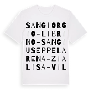San Giorgio-Librino-San Giuseppe la Rena-Zia Lisa-Villaggio Sant'Agata ordlek t-shirt – ekologisk bomull t-shirt från Pinshirt