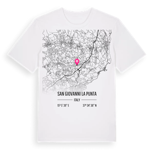 San Giovanni la Punta karta t-shirt – ekologisk bomull t-shirt från Pinshirt