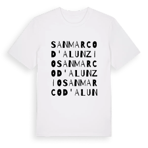 San Marco d'Alunzio ordlek t-shirt – ekologisk bomull t-shirt från Pinshirt