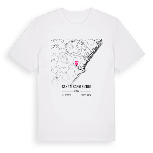 Sant'Alessio Siculo karta t-shirt – ekologisk bomull t-shirt från Pinshirt