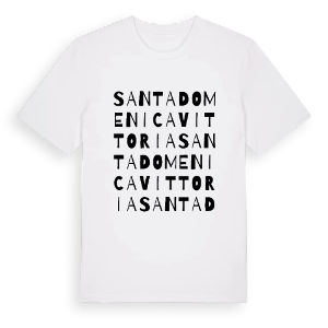Santa Domenica Vittoria ordlek t-shirt – ekologisk bomull t-shirt från Pinshirt