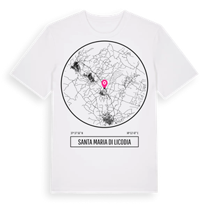 Santa Maria di Licodia t-shirt – ekologisk bomull t-shirt från Pinshirt