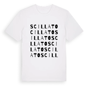 Scillato ordlek t-shirt – ekologisk bomull t-shirt från Pinshirt