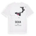 Sicilia karta t-shirt