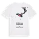Sicilia karta t-shirt