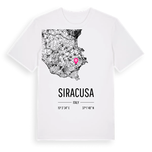 Siracusa karta t-shirt – ekologisk bomull t-shirt från Pinshirt