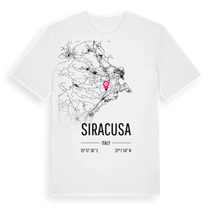 Siracusa karta t-shirt – ekologisk bomull t-shirt från Pinshirt