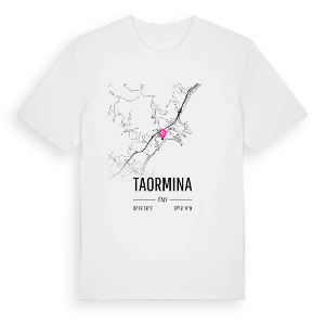 Taormina karta t-shirt – ekologisk bomull t-shirt från Pinshirt