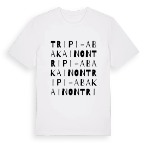 Tripi-Abakainon ordlek t-shirt – ekologisk bomull t-shirt från Pinshirt