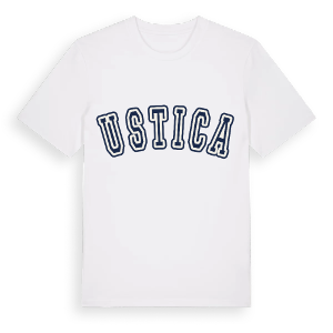 Ustica college t-shirt – ekologisk bomull t-shirt från Pinshirt