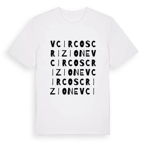 V Circoscrizione ordlek t-shirt – ekologisk bomull t-shirt från Pinshirt
