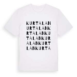 Kurtalan ordlek t-shirt – ekologisk bomull t-shirt från Pinshirt