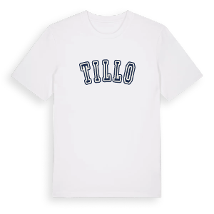 Tillo college t-shirt – ekologisk bomull t-shirt från Pinshirt