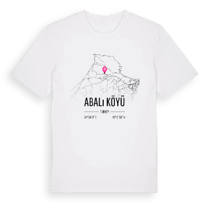 Abalı Köyü karta t-shirt – ekologisk bomull t-shirt från Pinshirt