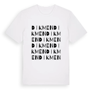 Dikmen ordlek t-shirt – ekologisk bomull t-shirt från Pinshirt