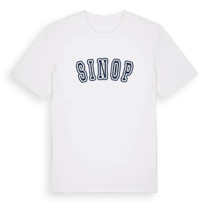 Sinop college t-shirt – ekologisk bomull t-shirt från Pinshirt
