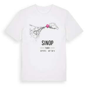 Sinop karta t-shirt – ekologisk bomull t-shirt från Pinshirt