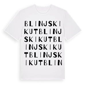 Blinjski Kut ordlek t-shirt – ekologisk bomull t-shirt från Pinshirt
