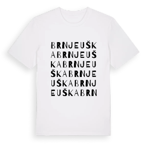 Brnjeuška ordlek t-shirt – ekologisk bomull t-shirt från Pinshirt