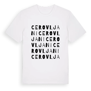 Cerovljani ordlek t-shirt – ekologisk bomull t-shirt från PinShirt