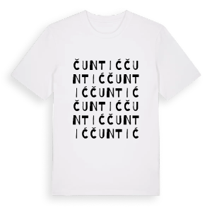 Čuntić ordlek t-shirt – ekologisk bomull t-shirt från Pinshirt