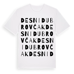 Desni Dubrovčak ordlek t-shirt – ekologisk bomull t-shirt från Pinshirt