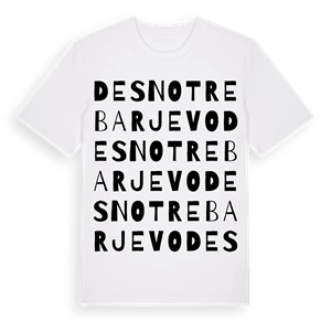 Desno Trebarjevo ordlek t-shirt – ekologisk bomull t-shirt från Pinshirt