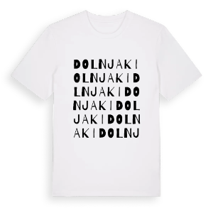Dolnjaki ordlek t-shirt – ekologisk bomull t-shirt från Pinshirt