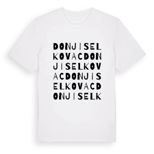 Donji Selkovac ordlek t-shirt – ekologisk bomull t-shirt från Pinshirt