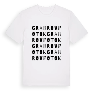 Grabrov Potok ordlek t-shirt – ekologisk bomull t-shirt från Pinshirt