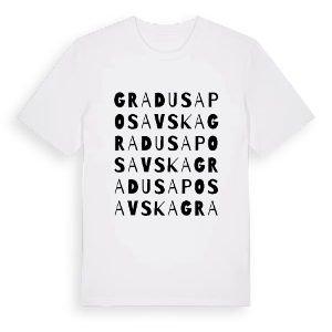 Gradusa Posavska ordlek t-shirt – ekologisk bomull t-shirt från PinShirt