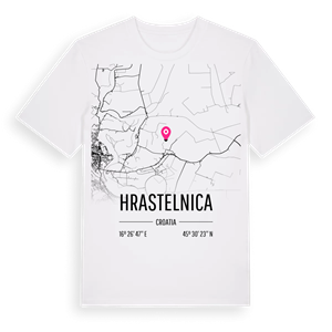 Hrastelnica karta t-shirt – ekologisk bomull t-shirt från Pinshirt