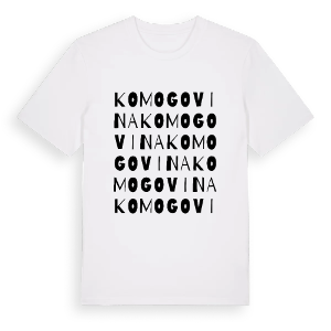 Komogovina ordlek t-shirt – ekologisk bomull t-shirt från Pinshirt