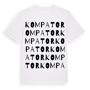 Kompator ordlek t-shirt – ekologisk bomull t-shirt från Pinshirt