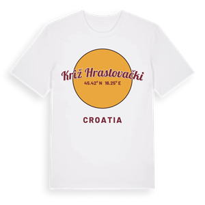 Križ Hrastovački cirkel t-shirt – ekologisk bomull t-shirt från Pinshirt