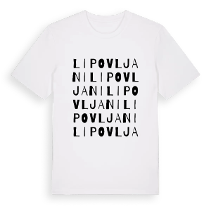 Lipovljani ordlek t-shirt – ekologisk bomull t-shirt från Pinshirt