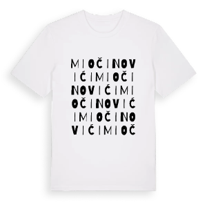 Miočinovići ordlek t-shirt – ekologisk bomull t-shirt från Pinshirt