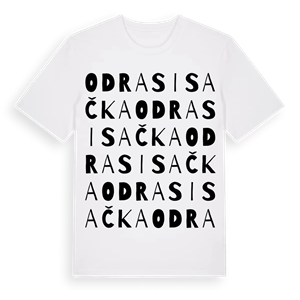 Odra Sisačka ordlek t-shirt – ekologisk bomull t-shirt från Pinshirt