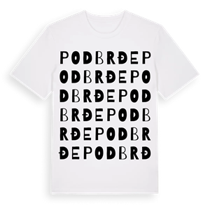 Podbrđe ordlek t-shirt – ekologisk bomull t-shirt från Pinshirt