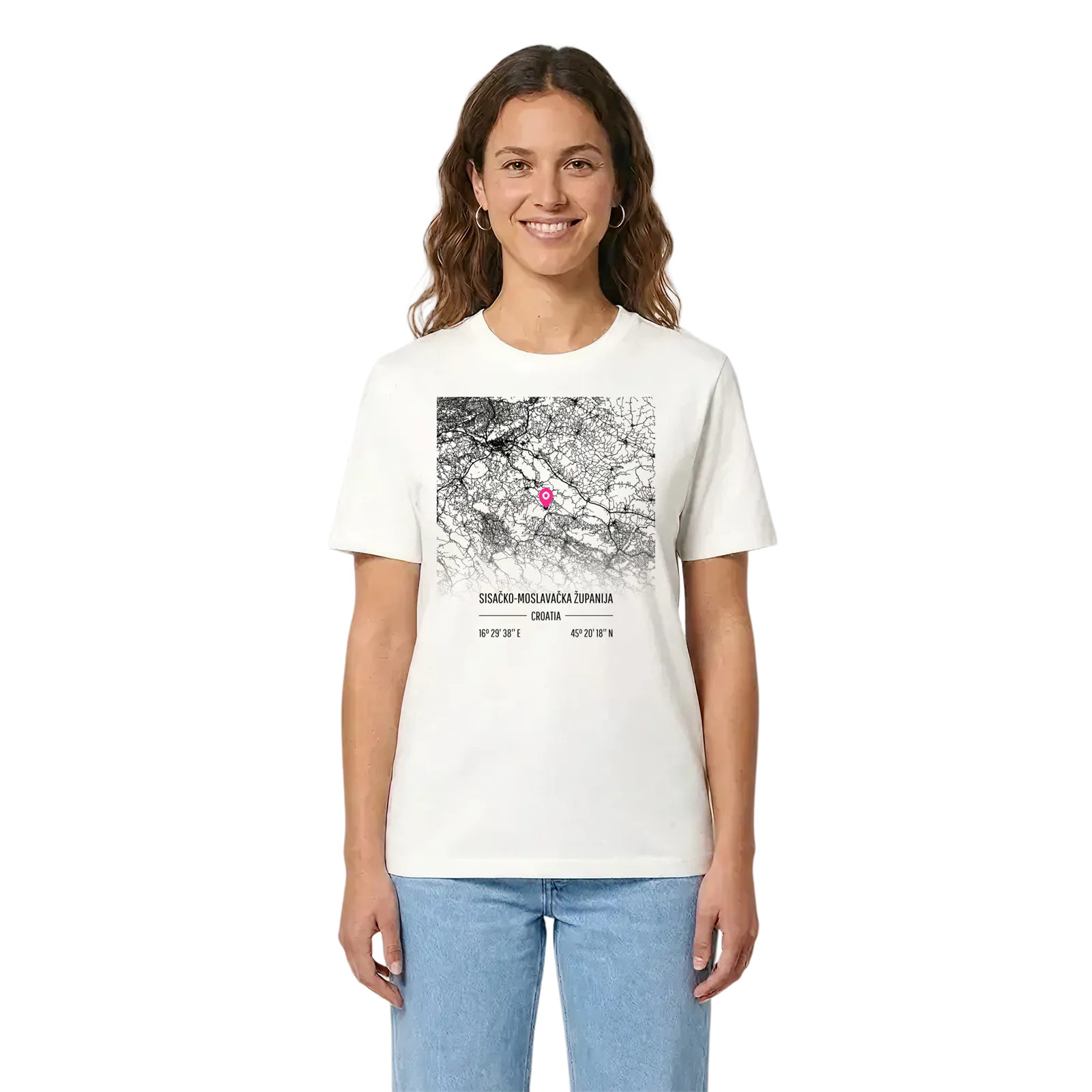 Sisačko-moslavačka županija karta t-shirt – White, i miljö