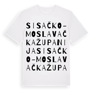 Sisačko-moslavačka županija ordlek t-shirt – ekologisk bomull t-shirt från Pinshirt